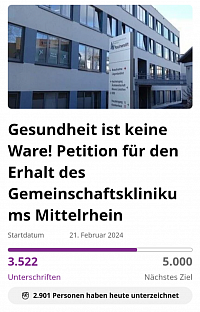 Petition Anzahl Unterschriften